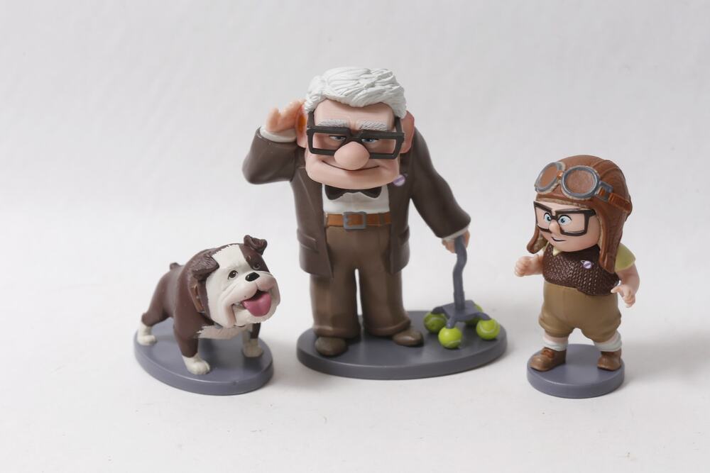 Disney Pixar Up Movie PVC Figure Lot Gamma Old and Young Carl ~ 260907-WH 351